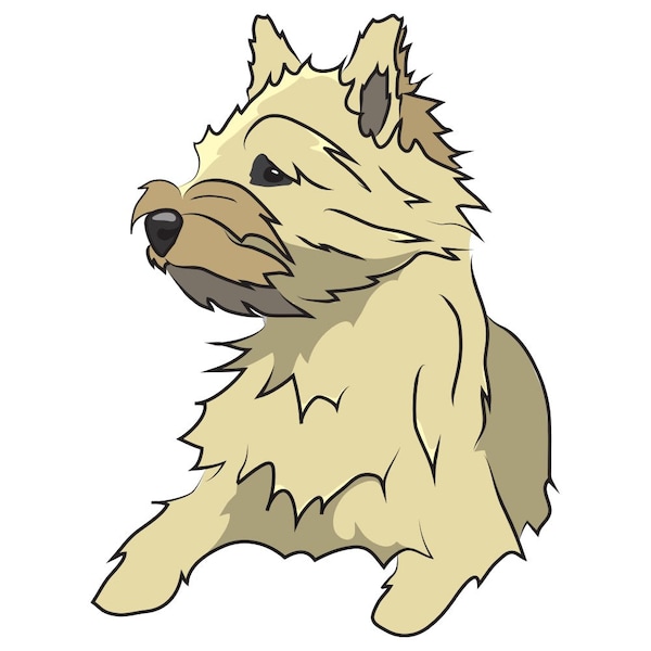 Cairn Terrier Dog Decal, Dog Lover Decor Vinyl Sticker